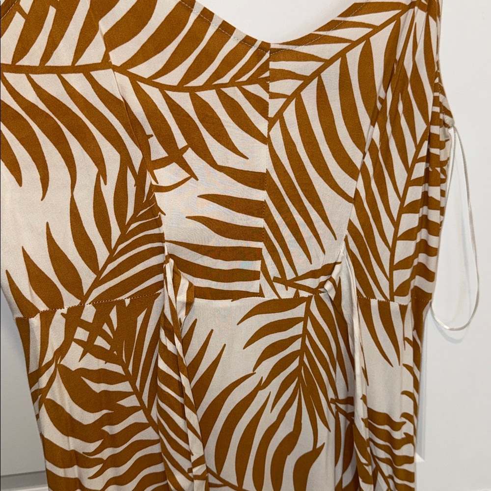Vince Camuto Brown and White Striped Dress